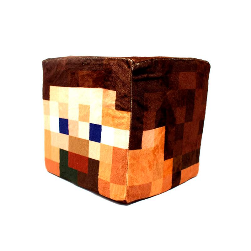 Oblea pala rumor Cojin Minecraft Cubo de Peluche - Cabeza de Steve - Xpixel